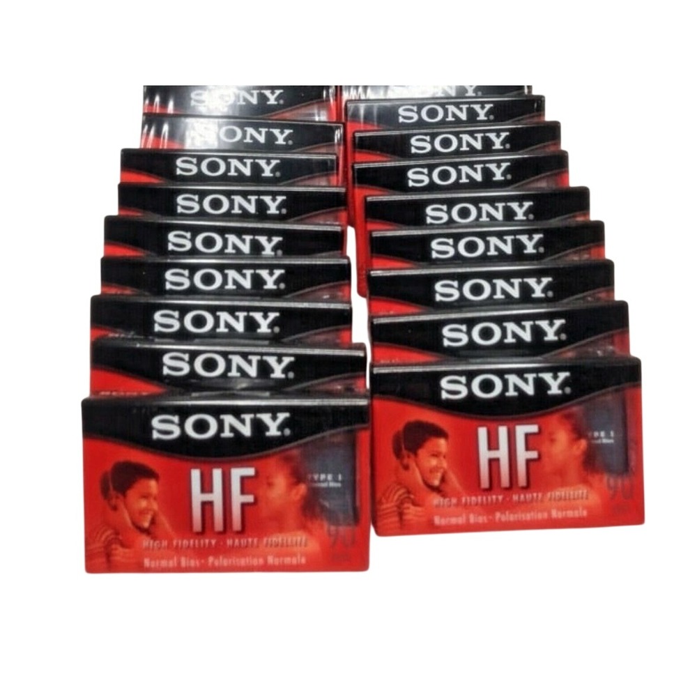 Sony HF 90 Min Blank Cassette Tapes Giant Lot 19 New Sealed High Fidelity C90HFL